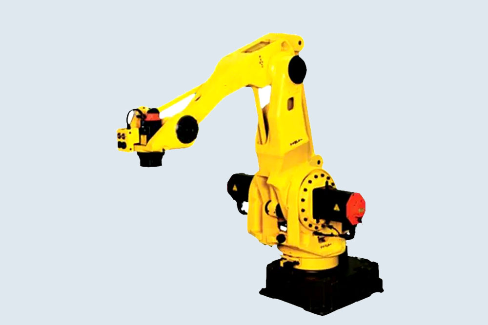 Robotic palletizer stacking boxes with precision for warehouse automation.