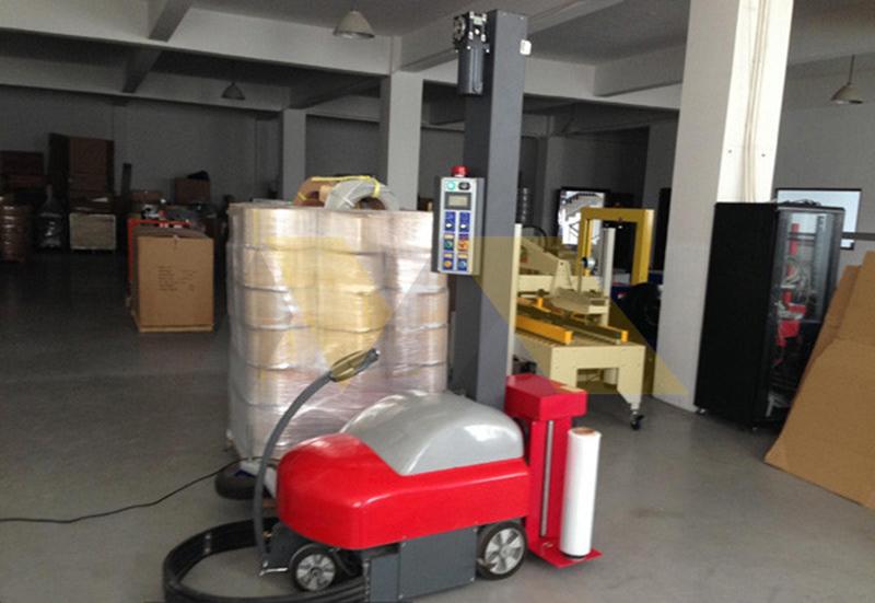 CE certified robot pallet wrapping machine in factory automation