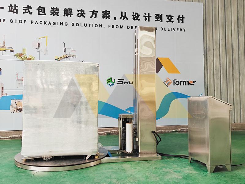 China pallet wrapping machine assembly line
