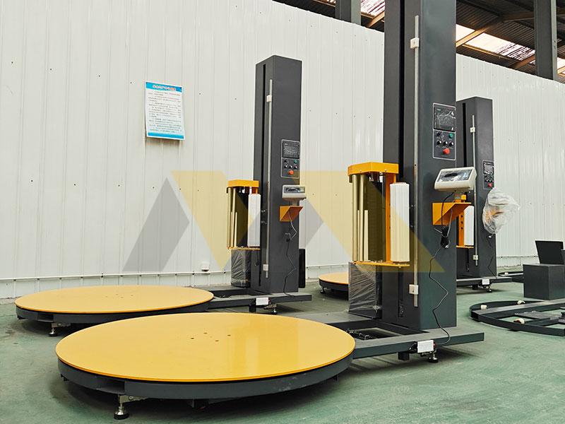 warehouse pallet wrapping machine